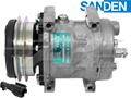 OE Sanden Compressor SD7H13 - 125mm, 1 Groove Clutch 24V