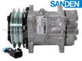 OE Sanden Compressor SD7H15 - 132mm, 2 Groove HD Clutch 12V