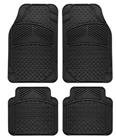 UNIVERSAL FIT 4-PIECE FULL SET EAGLE HEAVY DUTY RUBBER FLOOR MAT (BLACK)