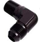 SRP 90° Elbow Male AN to Pipe Fitting, Black
