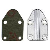 Small Block Chevy Chrome Finned Fuel Pump Block Off Plate