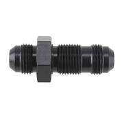 Straight Aluminum Bulkhead Flare Fitting, Black, -12