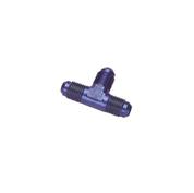Aluminum Flare Tee Adapter Fitting, Blue, -10 AN