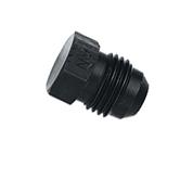 Aluminum Flare Fitting Plug, Black, -8 AN