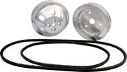 Allstar SB Chevy 1:1 Power Steering Pulley Kit, Block Mount