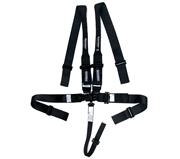 Ultra Shield 5-Pt Sprint/Midget Hans Harness, Black - All Black Hardware