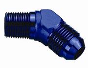 SRP 45° Elbow Male AN to Pipe Fitting, Blue