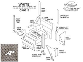 White Lower Cab Kit - Berkshire Gray