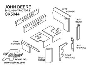 John Deere Lower Cab Kit - Black