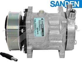 OE Sanden Compressor SD7H15 - 119mm, 8 Groove Clutch 12V