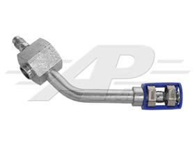 Quick Clip - #8  45° Pad Fitting with R12 Port