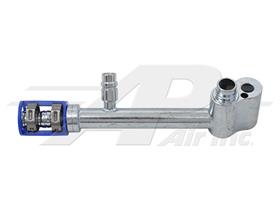 Quick Clip - JD #10 45° Compressor Fitting with R134 Service Port