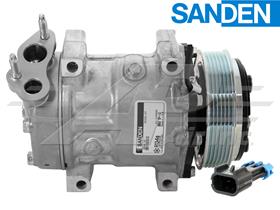 OE Sanden Compressor SD7H15 - 119mm, 6 Groove Clutch, 12V