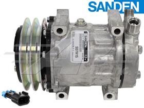 OE Sanden Compressor SD7H15 - 132mm, 2 Groove Clutch 12V