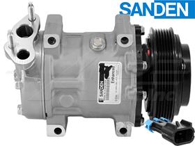 OE Sanden Compressor SD7H15 - 125mm, 6 Groove Clutch 12V