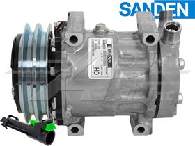 OE Sanden Compressor SD7H15 - 132mm, 2 Groove HD Clutch 12V