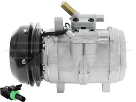 Alternative Denso Compressor 6E171 - 146mm, Single Groove Clutch, 12V