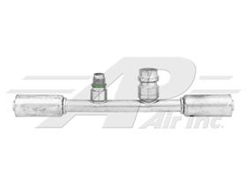 #6 Hose Splicer with R134a Port and M10 Switch Port, Reduced Diameter