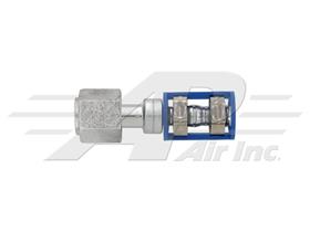 Straight #6 Female Flat Face O-Ring, Steel Fitting