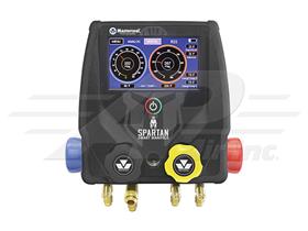 Mastercool Digital R134a Manifold 4 Way Gauge Set with 72" Hoses, 2 Temperature Clamps