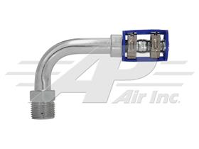 90° #10 Male Insert O-Ring, Steel Fitting