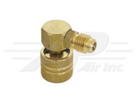 90 Degree R12 Shut Off Valve, 1/4" Male Flare x 1/4" Female Flare