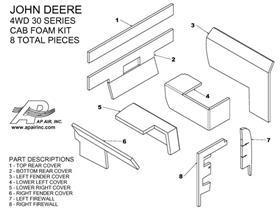 John Deere 4WD 30 Series Cab Kit - Black