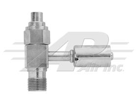 T Fitting # 10 Hose, # 12 O-Ring - Steel