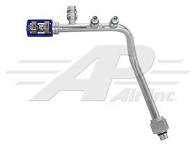 Quick Clip - # 8 Condenser Fitting With 10mm Metric Ports and R134 Port