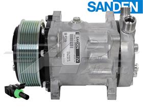 OE Sanden Compressor SD7H15 - 119mm, 8 Groove Clutch 12V