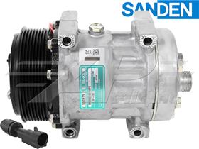 OE Sanden Compressor SD7H15 - 119mm, 8 Groove Clutch 12V