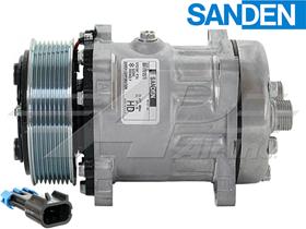 OE Sanden Compressor SD7H15 - 119mm, 8 Groove HD Clutch, 12V