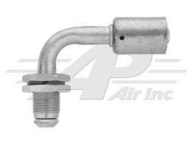 90° #6 Male Flare Bulkhead, Steel Fitting