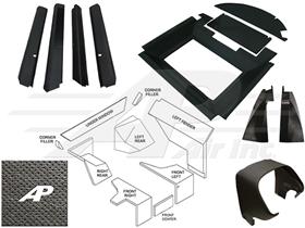 John Deere Qwik Fit Interior Cab Kit w/o Floormat - Black, Late 30 and Early 40 Series