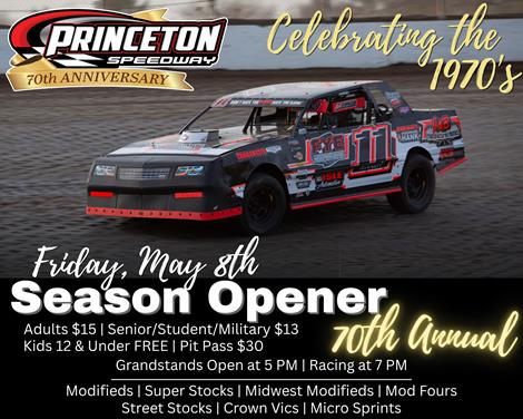 Season Opener pushed back to Friday, May 8th
