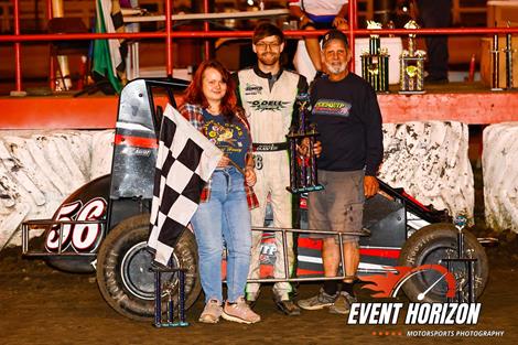 Mitchell Davis Drives to POWRi IMRA Victory at Macon Speedway