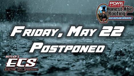 POWRi 410 Sprint Event at Electric City Speedway Postponed Due to Weather Conditions