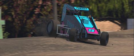 Pursley Prevails in POWRi Midget iRacing League Chili Bowl Event