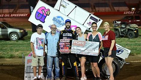 Jack Wagner Wins with POWRi 305 Sprint Win at Lucas Oil Speedway