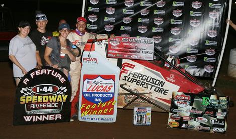 Beason Bests POWRi West Midget at I-44 Riverside Speedway Again