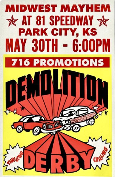 Midwest Mayhem. 716 promotions brings Demo Derby hard hitting action May 30th