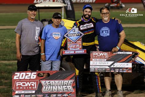 Jack Wagner Wins Opening Round of Road to the Hockett with POWRi WAR at Lucas Oil Speedway