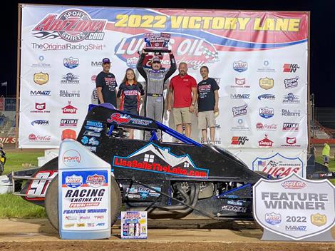 Riley Kreisel Victorious at Lucas Oil Speedway with POWRi WAR Sprint League