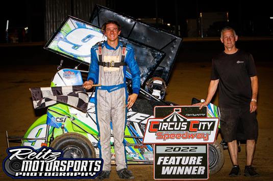 Holwerda, Ashbrooke, Gamester, Dufy and Burge Win Fast Friday at Circus City Speedway