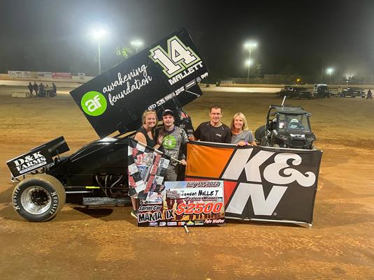 Mallett charges to USCS Sprint Car Mania IX win at Boyd's Speedway
