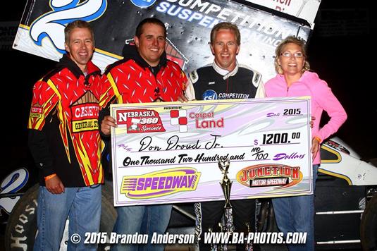 Droud JR. picks up Speedway Motors A Feature @ Junction Motor Speedway