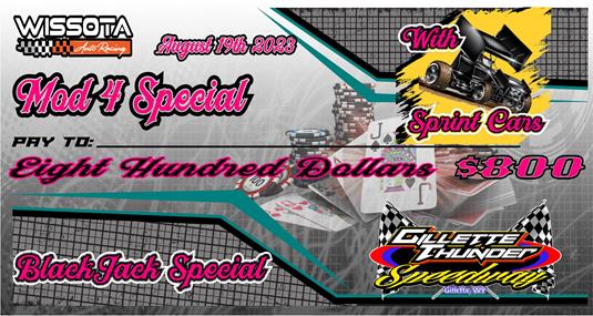 2023 Points Championship, Sprint Cars, 17th Annual Wissota mod 4 Black Jack Special