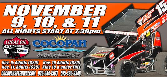 Classes Finalized For Lucas Oil ASCS National Tour Finale at Cocopah Speedway