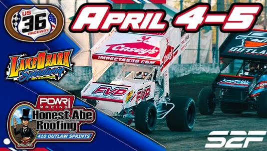 April 4-5: POWRi 410 Outlaw Sprints at US-36 Raceway & Lake Ozark Speedway