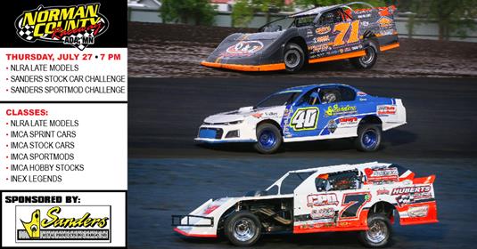 NEXT RACE: Thursday, July 27 - NLRA Late Models | Sanders Stock Car & SportMod Challenge
